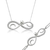 Silver Infinity Love Ladies Set